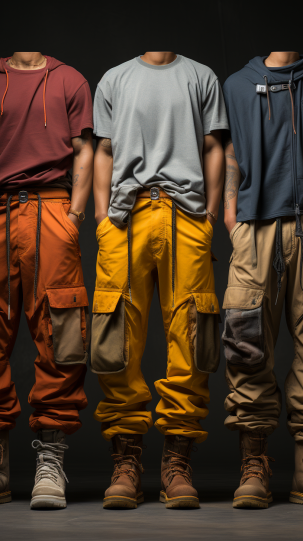 Cargo pants: Merging functionality with street style.