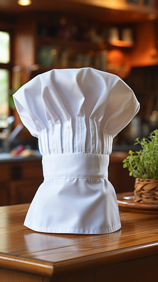 a chef’s hat.
