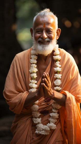 a yogi in traditional Indian dhoti