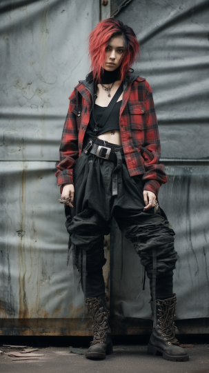 a modern grunge-inspired outfit on one side reflecting the enduring influence of 90s fashion.